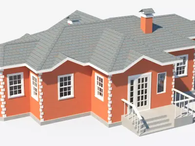 Residential House 3 Low-poly 3D model