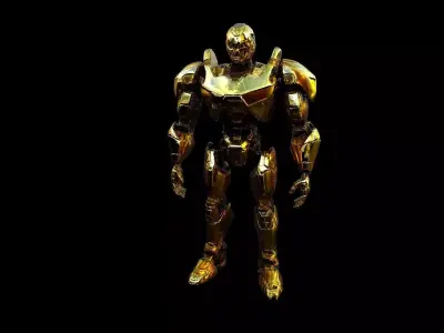 Robots Pack 5 Low-poly 3D model