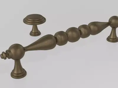 Bronze Furniture Handle 5 3D model