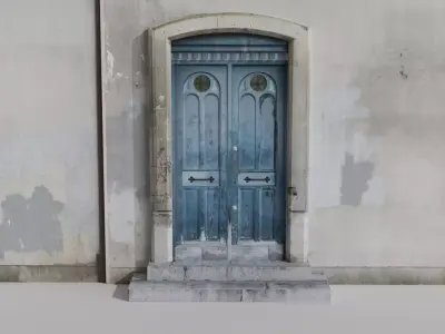 DOOR 1 - Old Style Blue Door 3D model