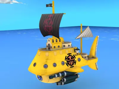 Heart Pirates Polar Tang ship 3D model