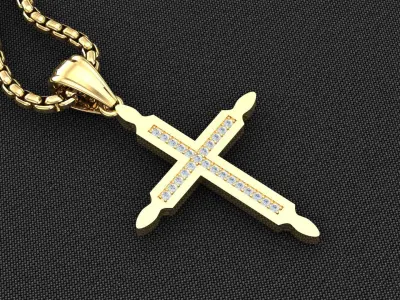 Cross Light Gold 3CP097 3DM STL 3D model