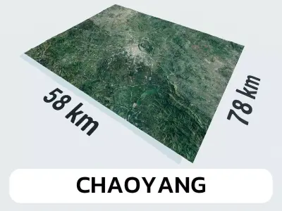Chaoyang China City Landscape 3D Model 3D model