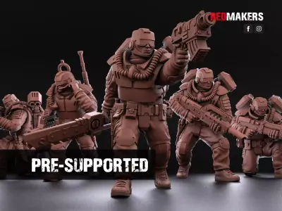 Airborne Division - Squad of the Imperial Force 3D print model