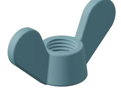 Plastic Wing Nut Toy 3D model