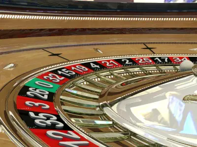 Roulette roule wheel on table 3D model