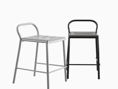 Modern Stool B 05 3D model