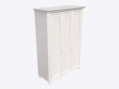Cilek Romantic 3-door Wardrobe 3D model