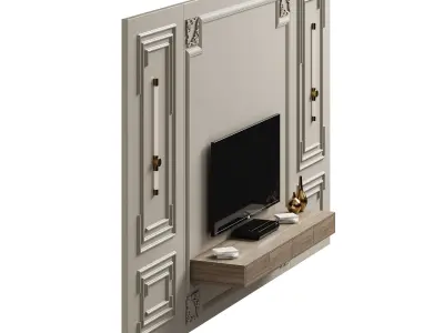 Modern TV Wall 08 3D model