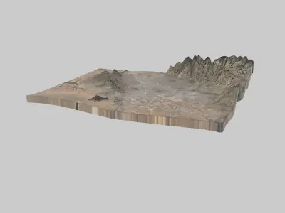 Tucson City Low-poly 3D model