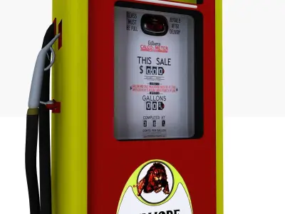 Gas Pump Gilmore 3d model 3D model