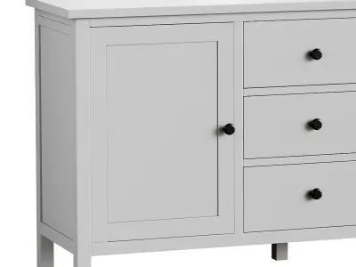 Chest of drawers 3 drawers and 2 doors Terek 3D model
