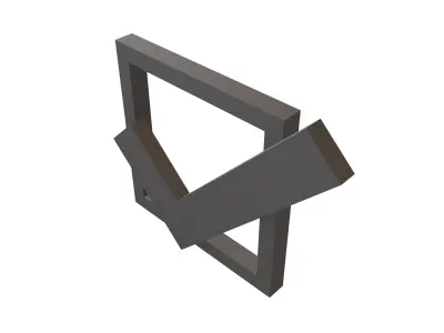 Checkbox with Tick Symbol v1 003 Low-poly 3D model