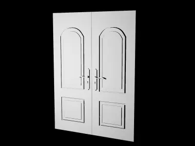 Double doors Free low-poly 3D model