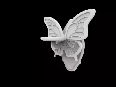 Butterfly Candle Sconce 3D Print Model 3D print model