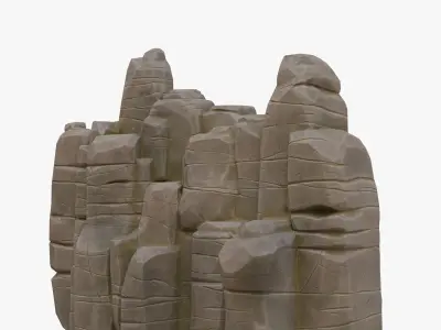 Cartoon stone 3D model