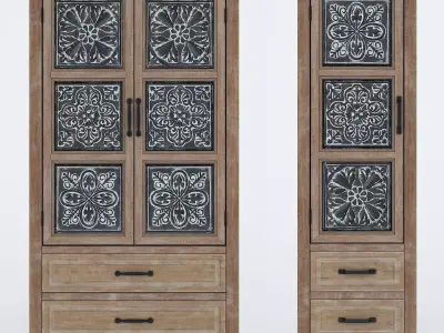 Cabinet Wardrobe single-double door 3D model