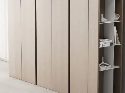 171 cabinet furniture 03 modern cupboard with decor 01 3D model