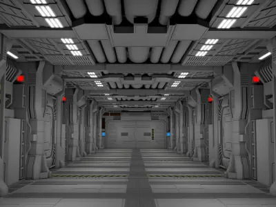 Sci Fi Corridor 3D model