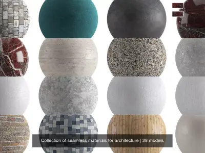 Collection of seamless materials for architecture Texture