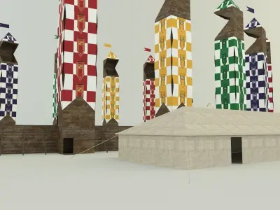 quidditch stadium 3d model 3D model