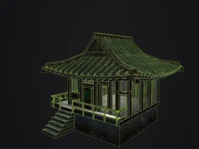 japanese house-PBR Low-poly 3D model