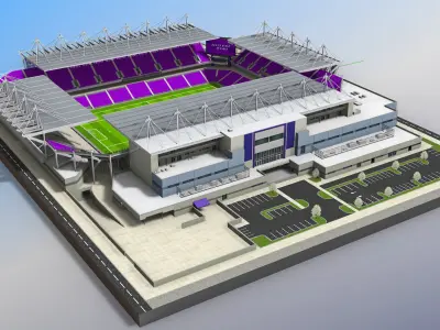 Orlando City  Stadium Low-poly 3D model