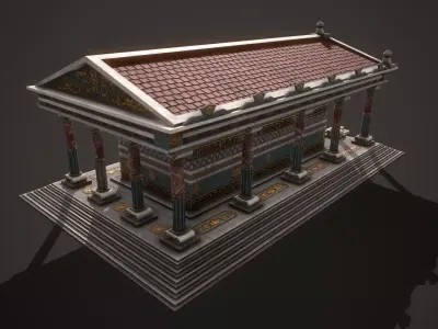 Temple Artemis Low-poly 3D model