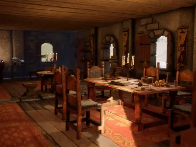 Medieval Furniture  150 Variations 3D model