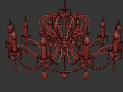 Chandelier Pisani E 1 1 10 601 G 3D model purchase