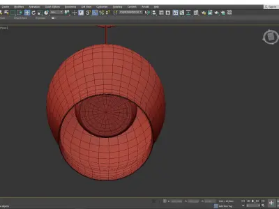 Moai Pendant Light Low-poly 3D model