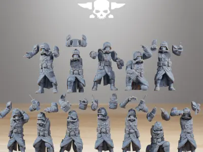 GrimGuard Battle Weapons  3D print model