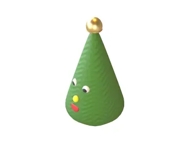 Christmas Tree Character v1 001 Free low-poly 3D model