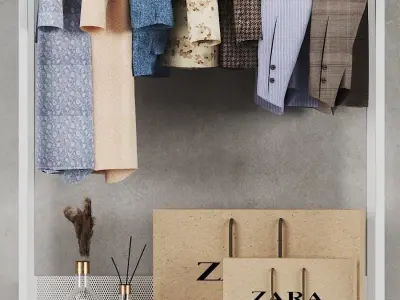 Ikea Ophus Wardrobe 2-Door and 3 Drawers 3D model