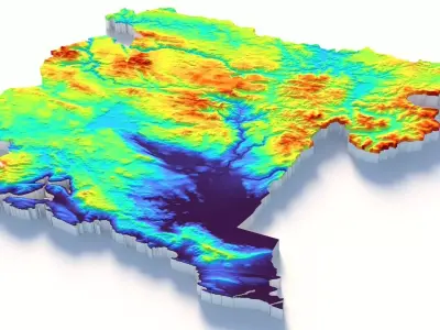 Montenegro Terrain Country 3D model
