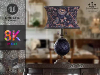 Lampshade-GL01-Purple Low-poly 3D model