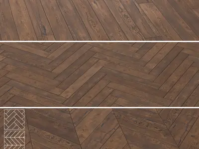 Boen Parquet Wood Floor Collection - 5 Layouts and 4 Colors - 4K 3D model