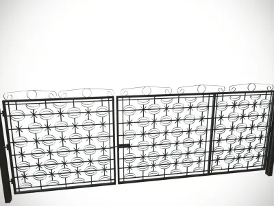 Entrance Gate Setup Low-poly 3D model