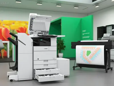  MFP Canon ImageRUNNER ADVANCE 4551i II Scanner and Trays Open 