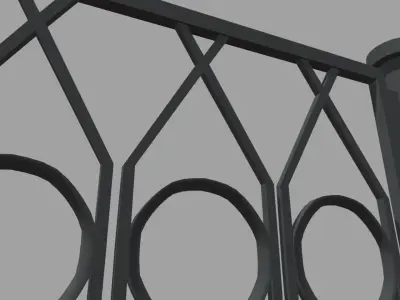 Fence 06 Low-poly 3D model