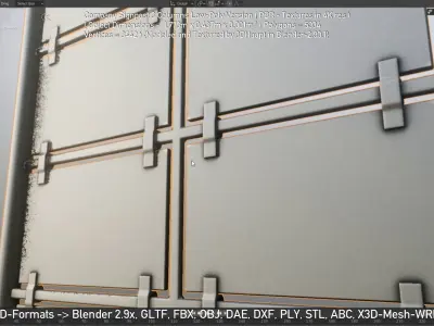 Company Signpost 3 Columns Low-Poly Version Low-poly 3D model