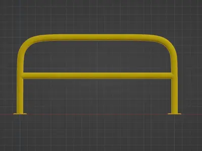 Pipe Barrier Low-poly 3D model
