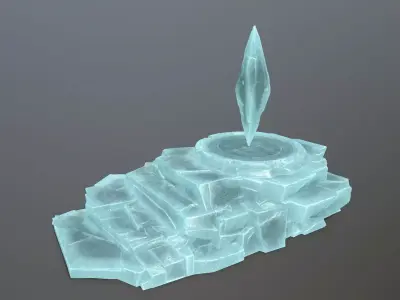 Crystal Ruin Gate Low-poly 3D model