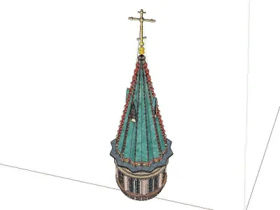 Architecture-Religion-God-Culture-Temple-0243 spire of church 3D model