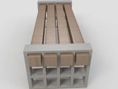 Outdoor Bench-1 3D model