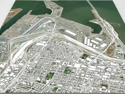 The Port of Oakland California  United States of America 3D model