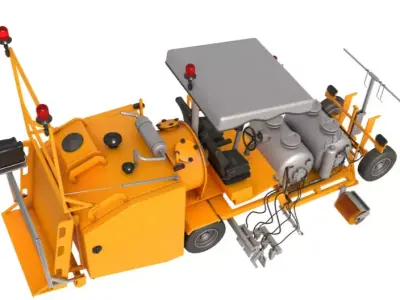 Road Marking Machine 3D model