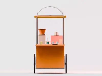 Amusement Park - Food Cart 1  Low-poly 3D model