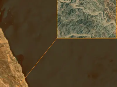 NEOM city topography Saudi Arabia - tile n26 e34 3D model