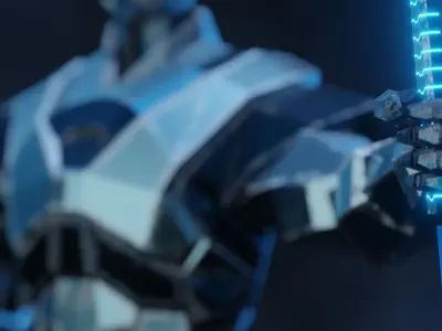 Scifi Lowpoly Robot - SLR Low-poly 3D model